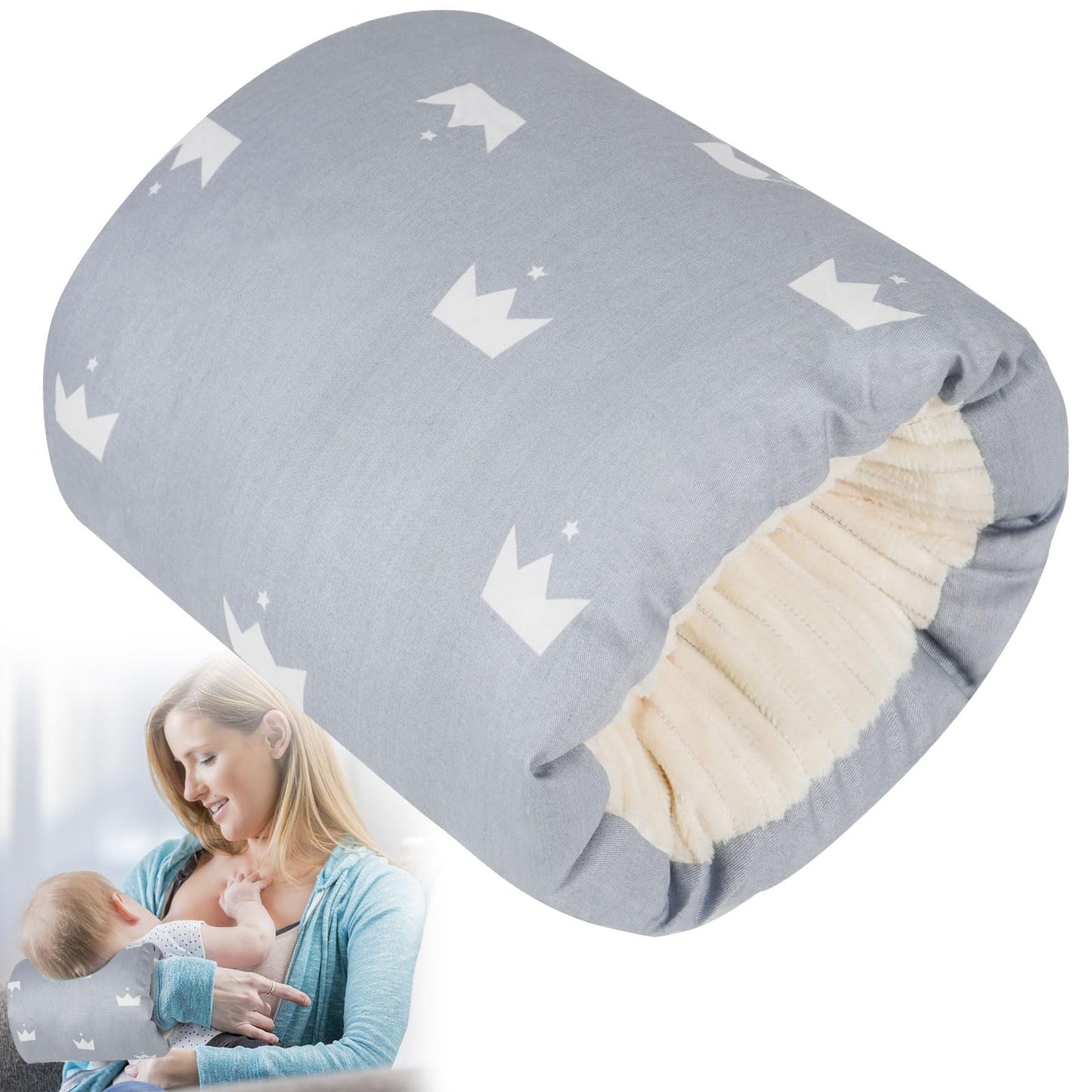 Baby nursing arm pillow, made of soft cotton