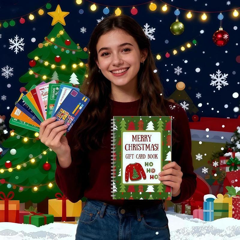 Christmas gift card booklet gift card holder