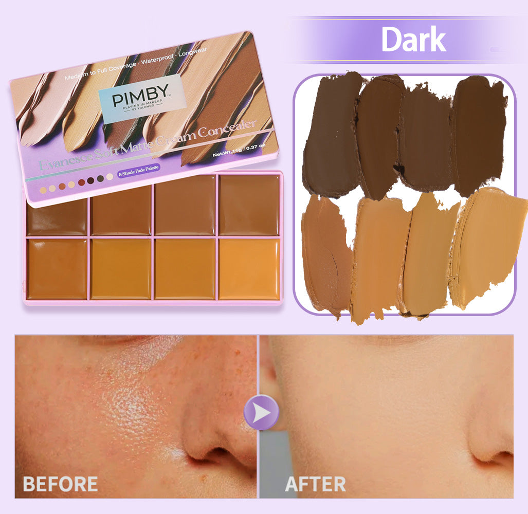 Evanesce Soft Matte Cream Concealer 8-Shade Fade Palette
