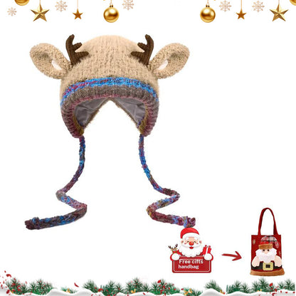 🎄Original design festive Christmas deer antler hat🦌