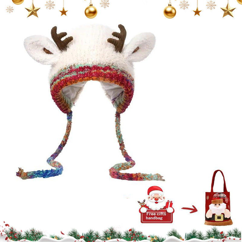 🎄Original design festive Christmas deer antler hat🦌