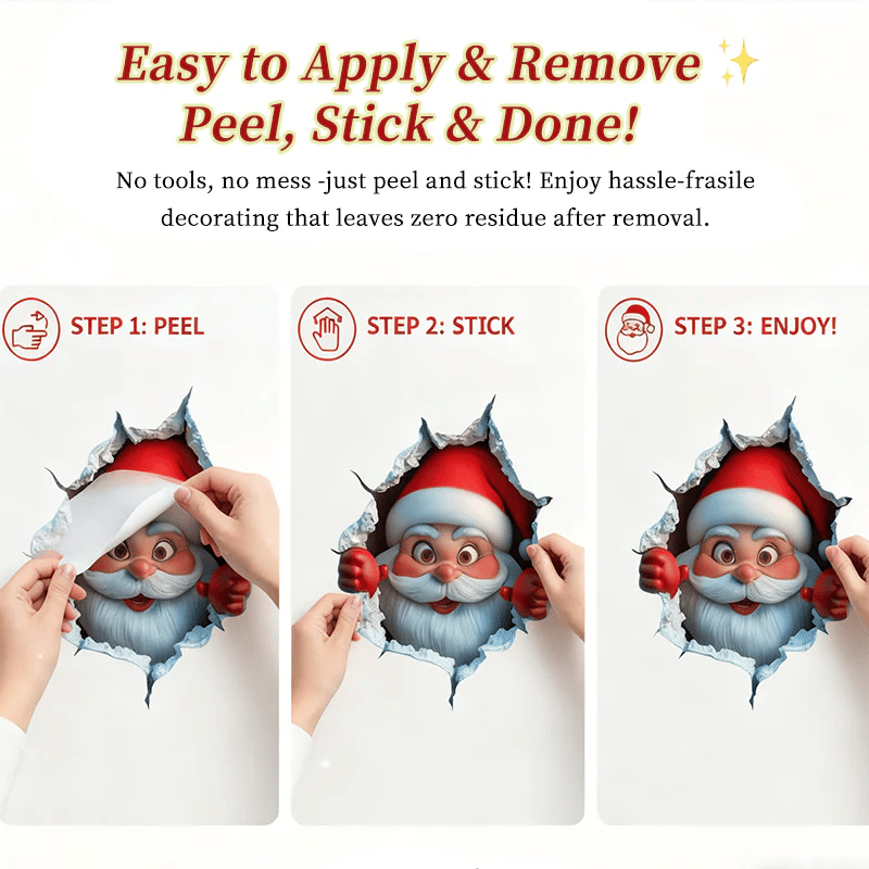 🎅A Cute Santa Claus Bursts Through The Wall On Christmas Day