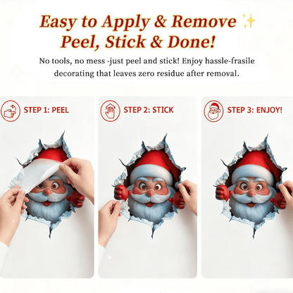 🎅A Cute Santa Claus Bursts Through The Wall On Christmas Day