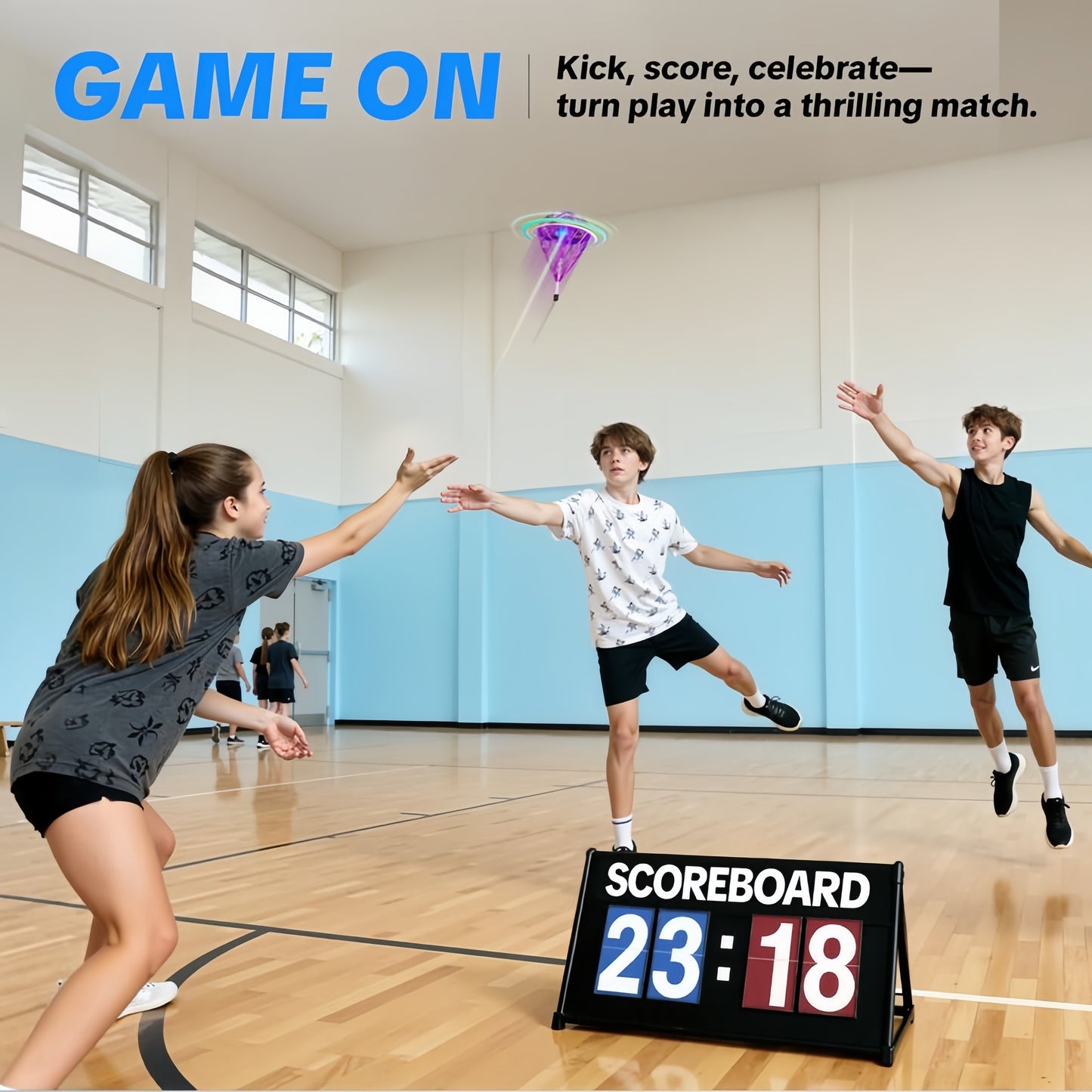 🔥2025 New Adjustable Hand Operated Flying Orb Ball Drone with LED Lights