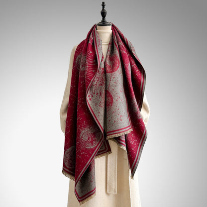 ✨Starry Sky Pattern Fringe Scarf