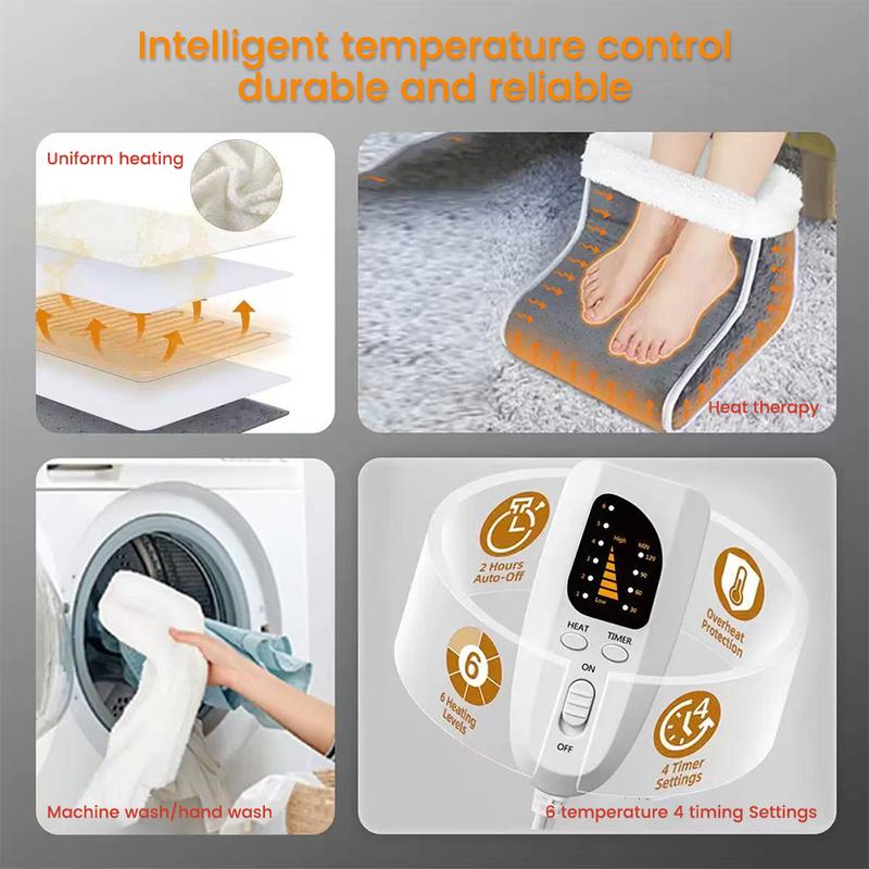 Electric foot warmer, quickly heats up foot pads