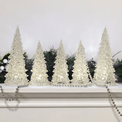 🌲Battery Operated Set of 5 Crystal Trees✨