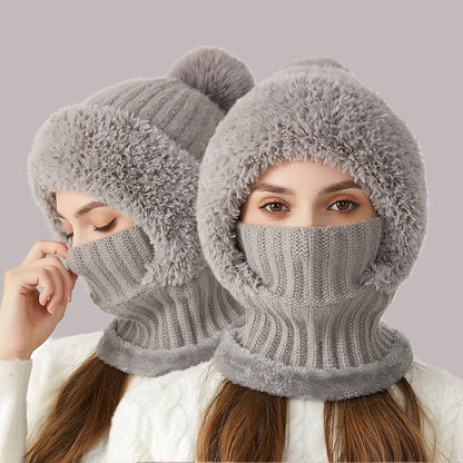 ❄️ 3-in-1 Thick Plush Winter Hat🧣