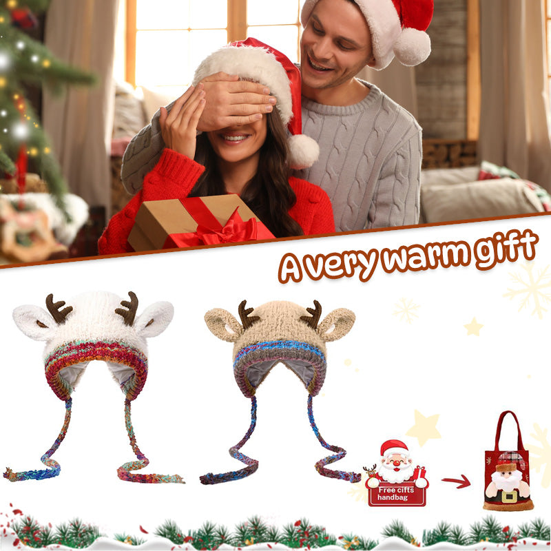 🎄Original design festive Christmas deer antler hat🦌