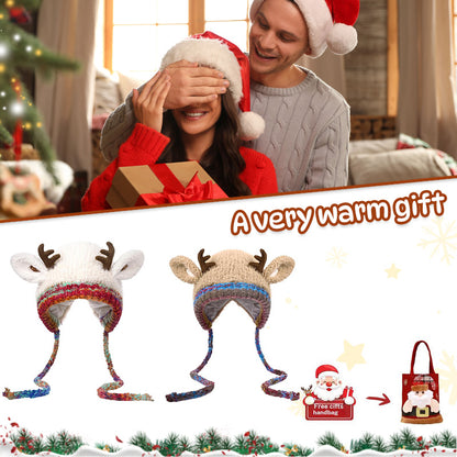🎄Original design festive Christmas deer antler hat🦌