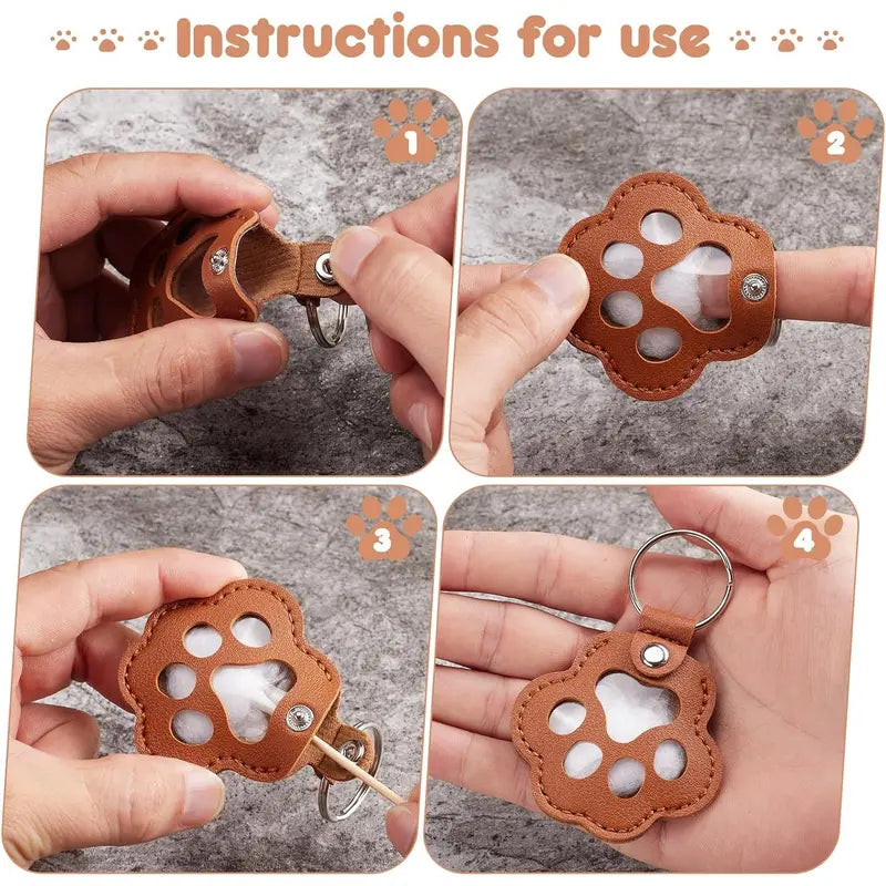 💖Leather Pet Memorial Keychain