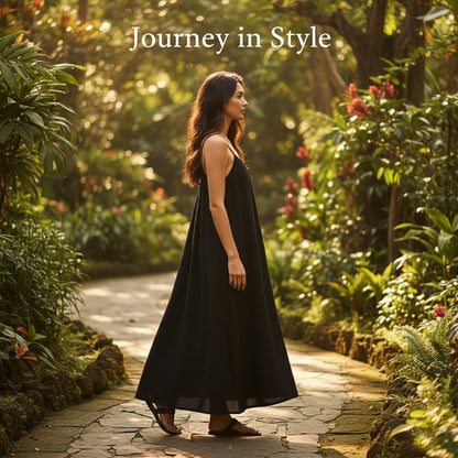 Women's Solid Color Backless Cami Dress