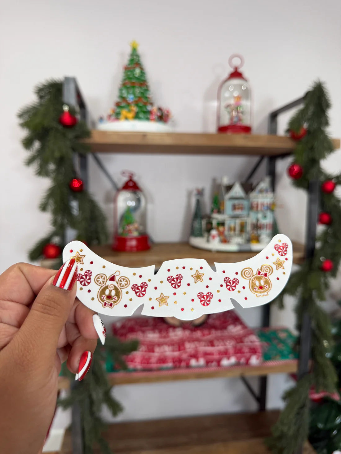 Christmas sticker themed makeup