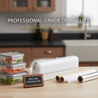 Wall-mounted magnetic cling film dispenser