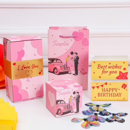 20 Bounces Surprise Gift Box - Contains a flying butterfly toy
