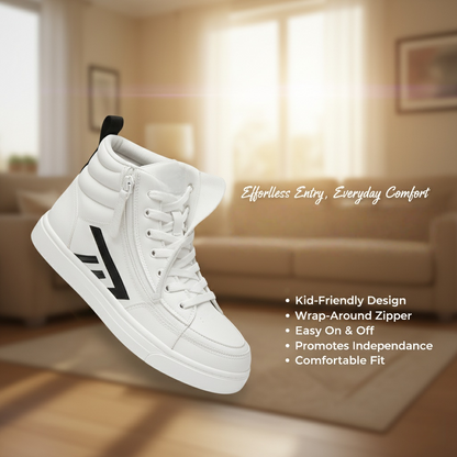 Children's/Toddler's high-top shoes with zippers