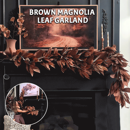 🔥Hot Sale🔥Brown Magnolia Leaf Garland--Buy 2 Free Shipping