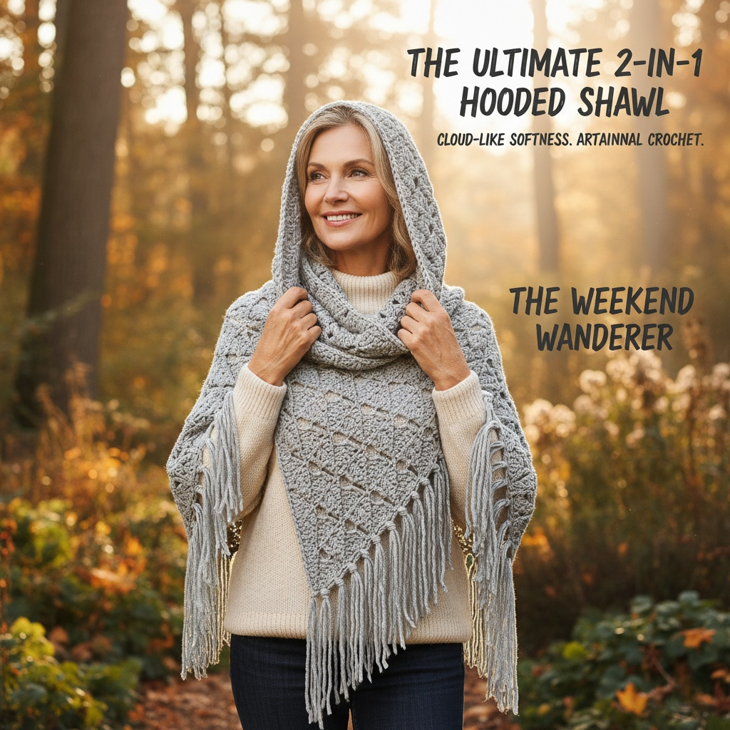 Bohemian style triangular shawl🍂