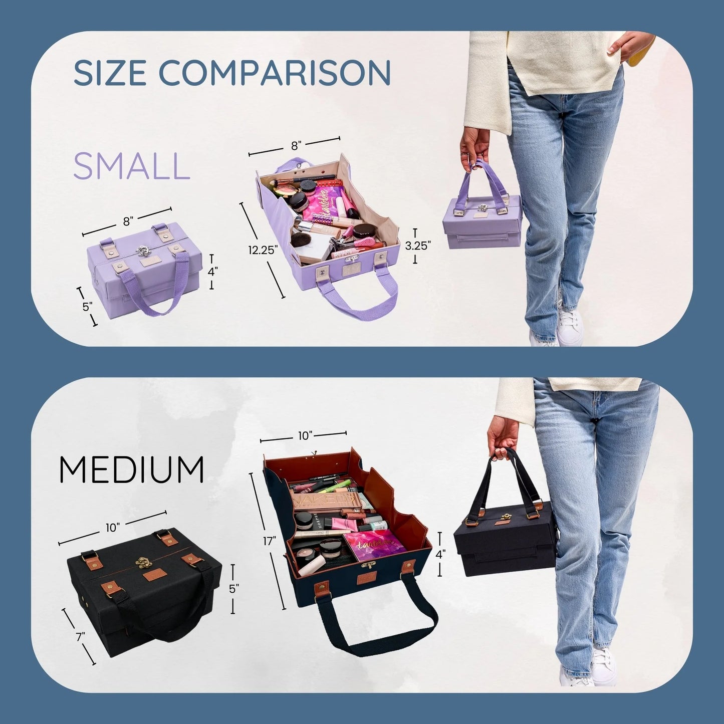 🛋️Foldable makeup storage bag-Declutter and Enjoy Your Quiet Time!