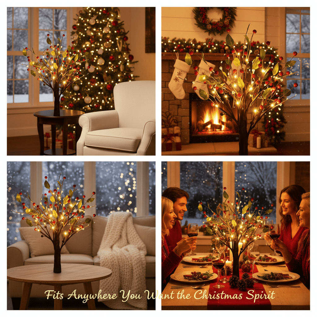 🎄LED Berry Tree Lamp