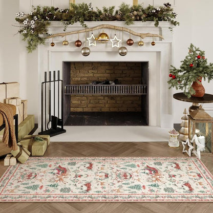 🔥LAST DAY 49% OFF🦌🎄🎅Christmas Deer Santa Long Rug