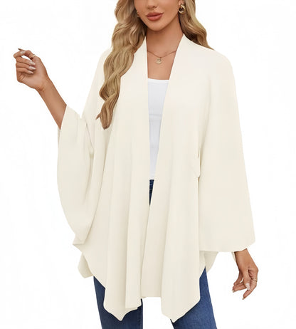 Elegant Solid Color Cape Shawl