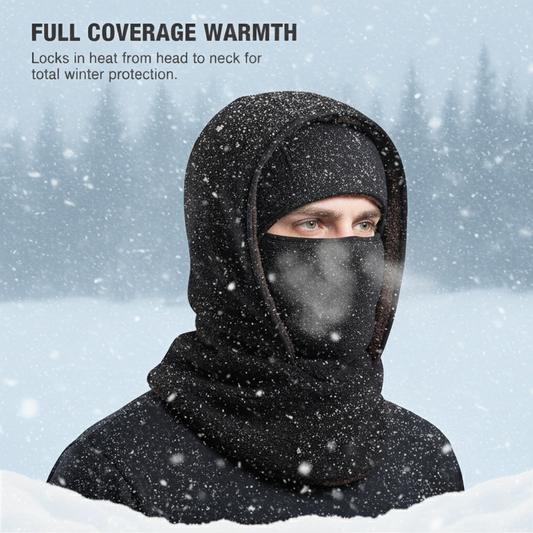 Outdoor Winter Warm Hat Neckband Integrated