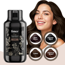 🎨 Transform Your Look Instantly! Limer 6-in-1 Multicolor Hair Dye Shampoo