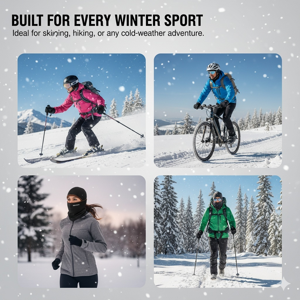 Outdoor Winter Warm Hat Neckband Integrated