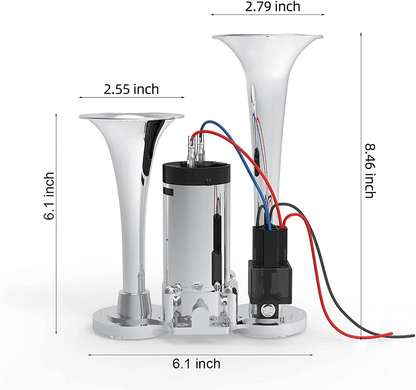 2026 Upgraded 12V 600DB Air Horn Dual Horn