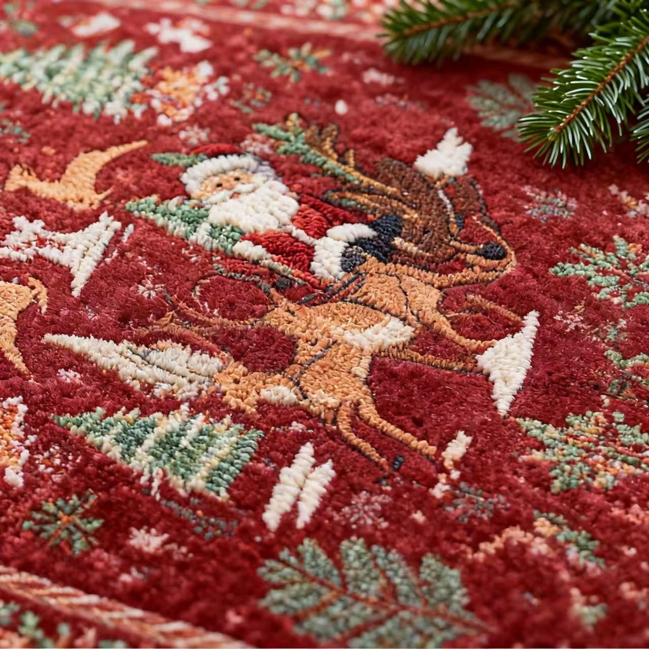 🔥LAST DAY 49% OFF🦌🎄🎅Christmas Deer Santa Long Rug