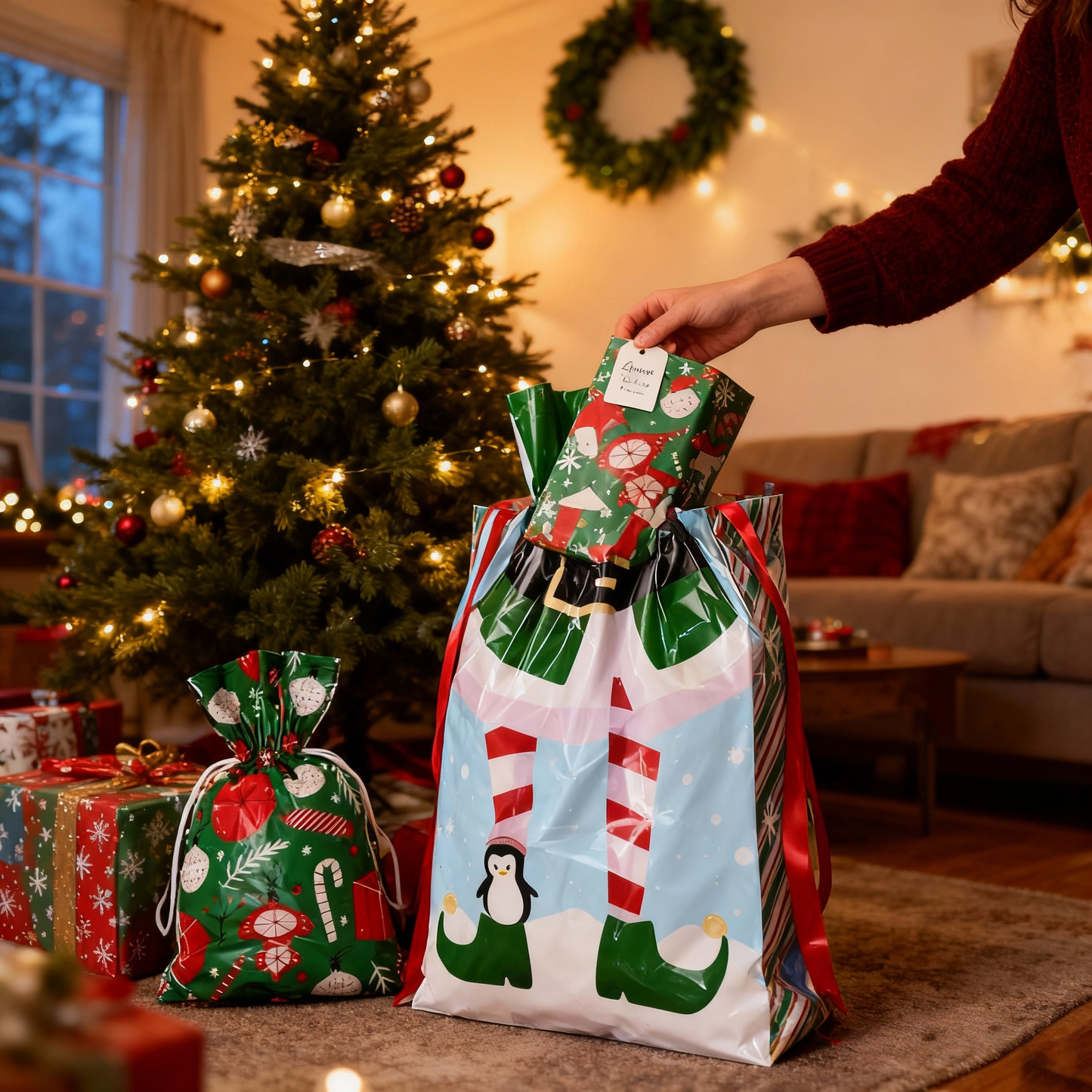 50-Piece Gift Bag and Label Set