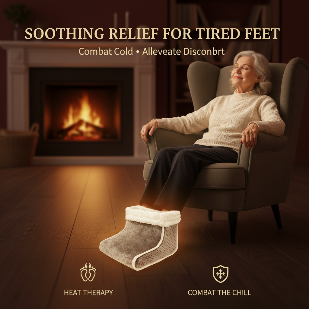 Electric foot warmer, quickly heats up foot pads