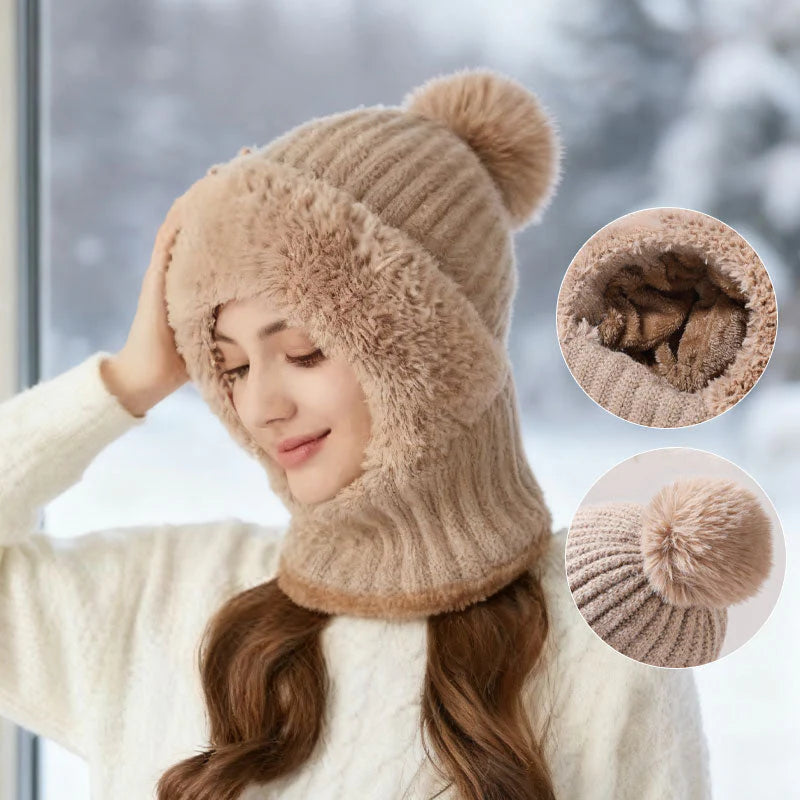 ❄️ 3-in-1 Thick Plush Winter Hat🧣