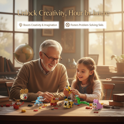 Animal building blocks Valentine's Day card set🐾