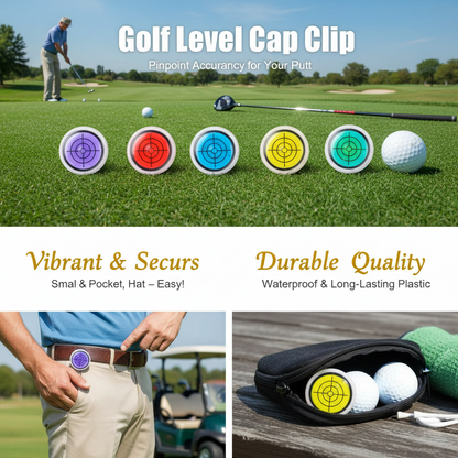 🔥(Golf trainer)Golf Ball Marker Round Cap Clip Mark with Level Function