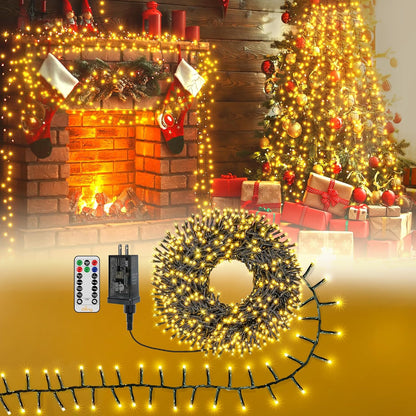 Christmas Tree Lights 8 Modes Timer Remote