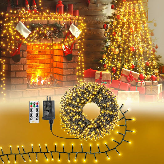 Christmas Tree Lights 8 Modes Timer Remote