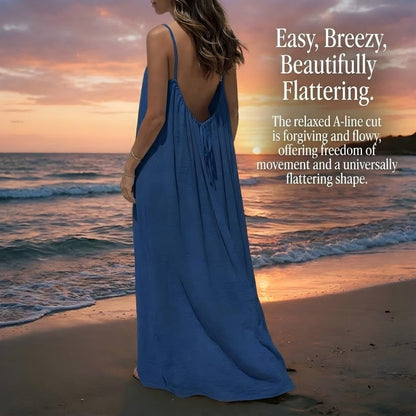 Women's Solid Color Backless Cami Dress