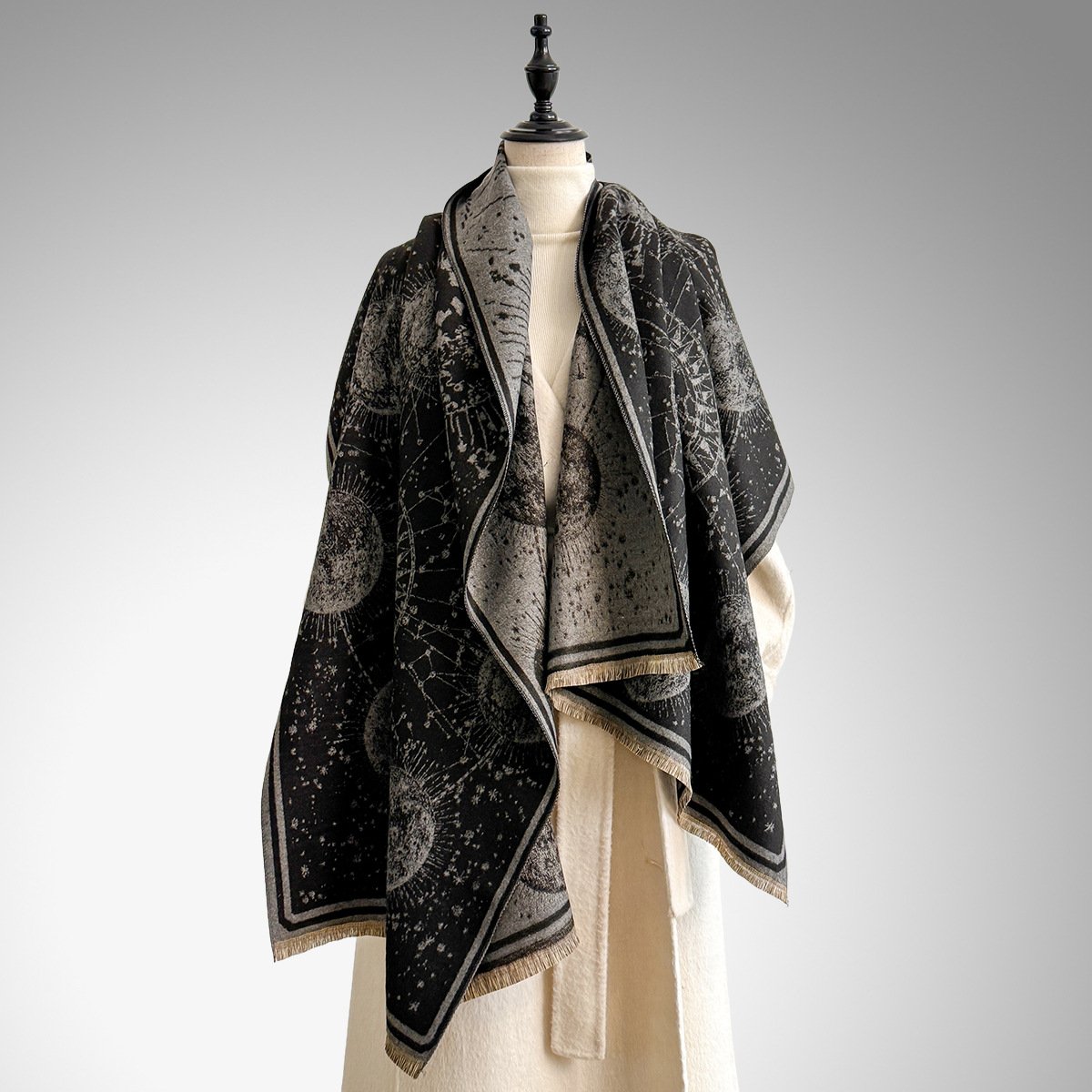 ✨Starry Sky Pattern Fringe Scarf