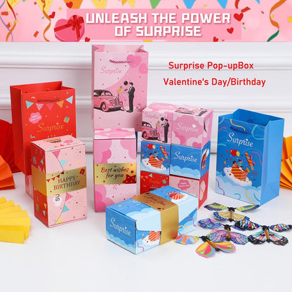 20 Bounces Surprise Gift Box - Contains a flying butterfly toy