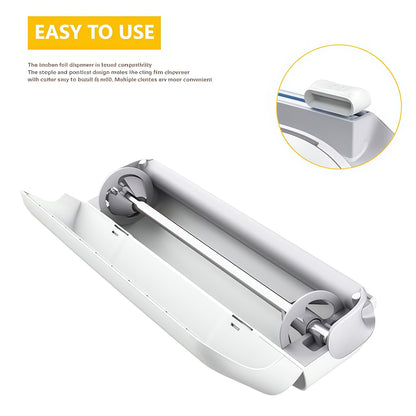 Wall-mounted magnetic cling film dispenser