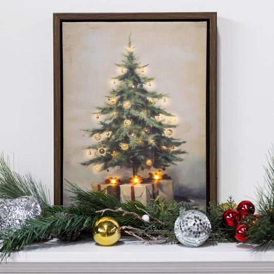 🎄 Holiday Sale - Glowing Wall Decor - Vintage Christmas, 49% off