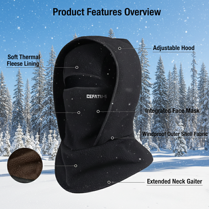 Outdoor Winter Warm Hat Neckband Integrated