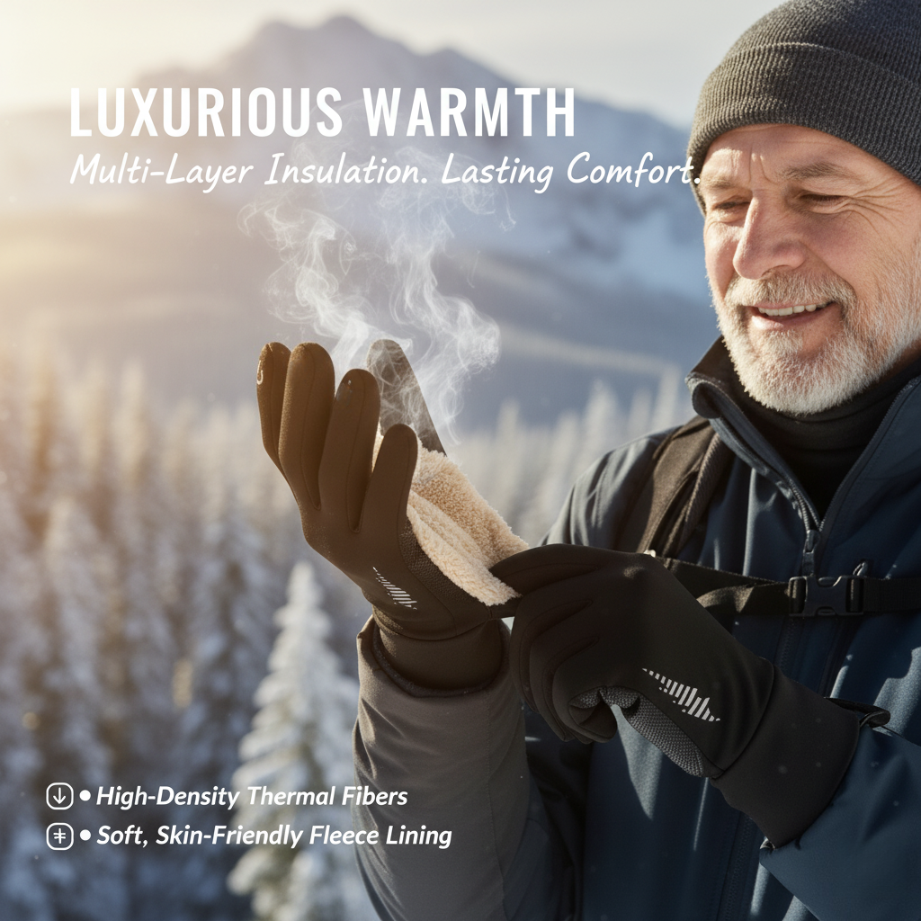 Winter Gloves Women Men Ski Snow Gloves Liner Thermal Warm Touch Screen