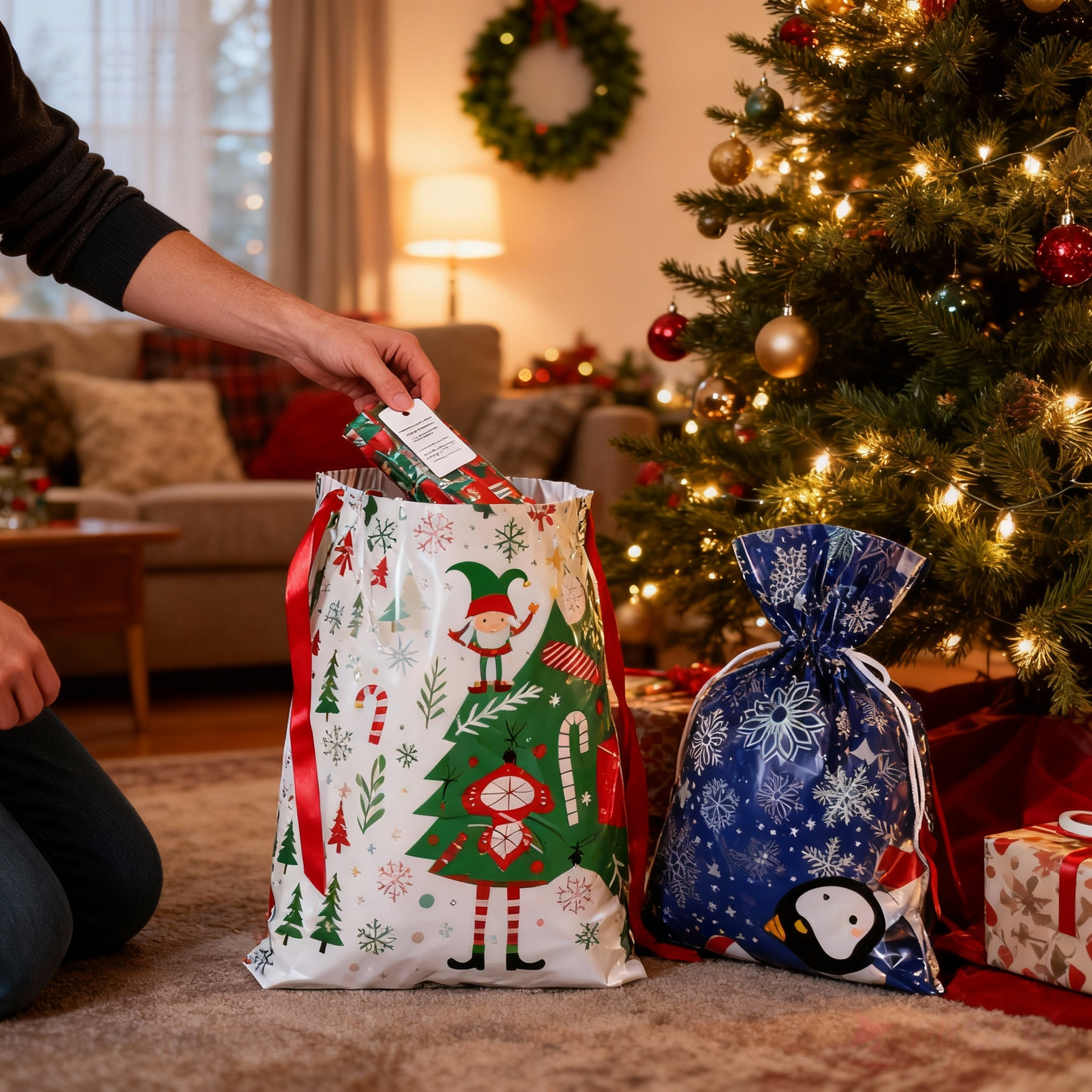 50-Piece Gift Bag and Label Set