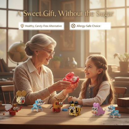 Animal building blocks Valentine's Day card set🐾