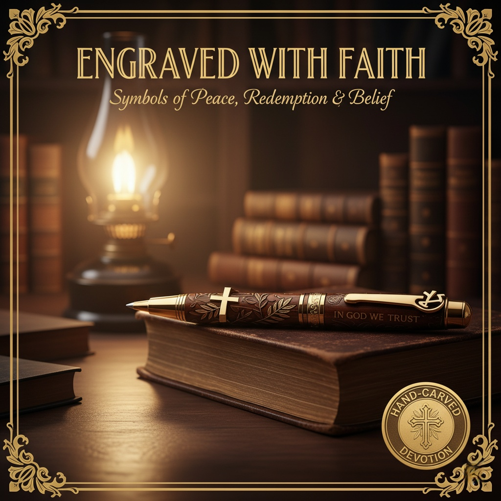 🔥LAST DAY 49% OFF - ✝️ "God's Blessing" Bible Commemorative Pen🖋️