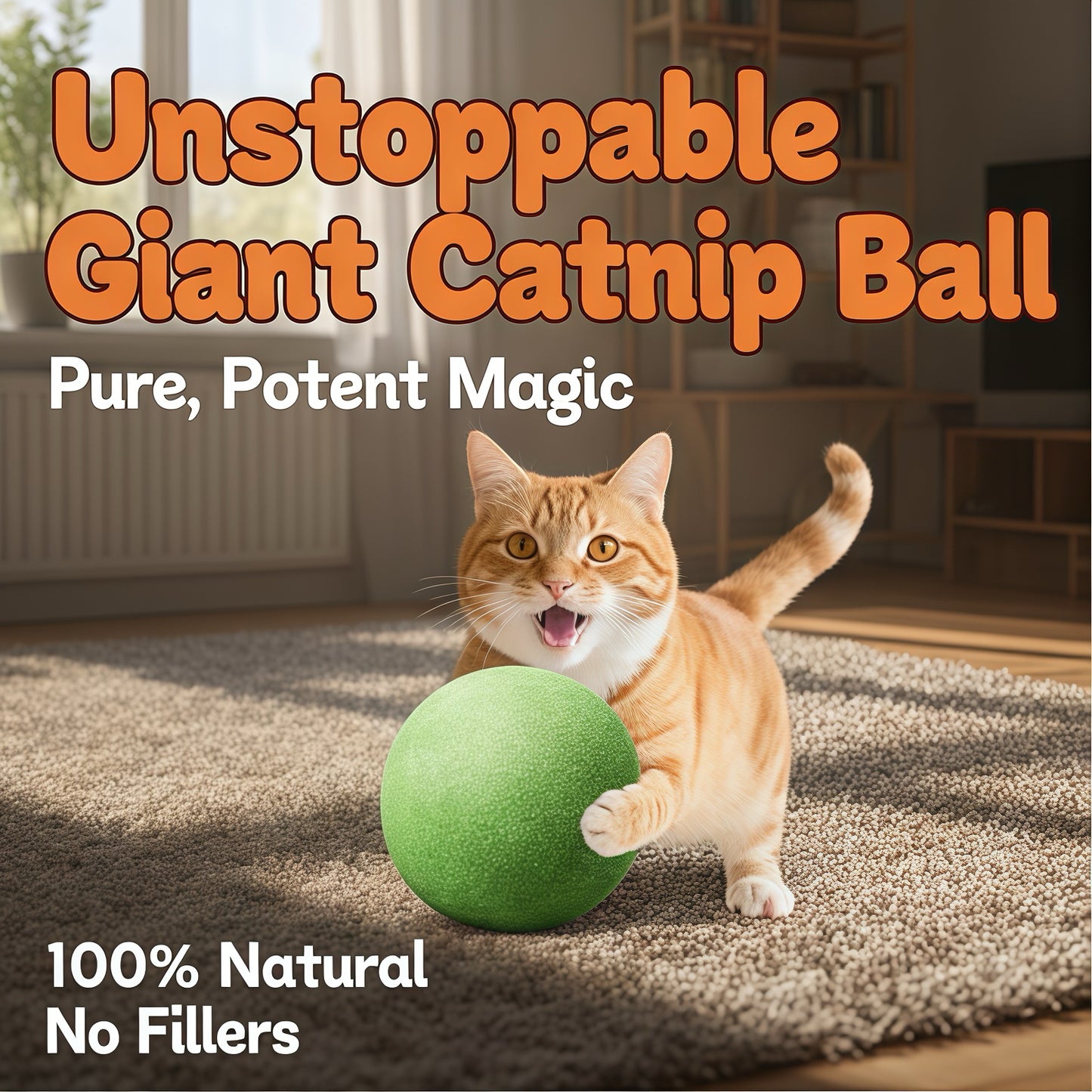 🐱The "Unstoppable" Giant Catnip Ball (3.94inch)