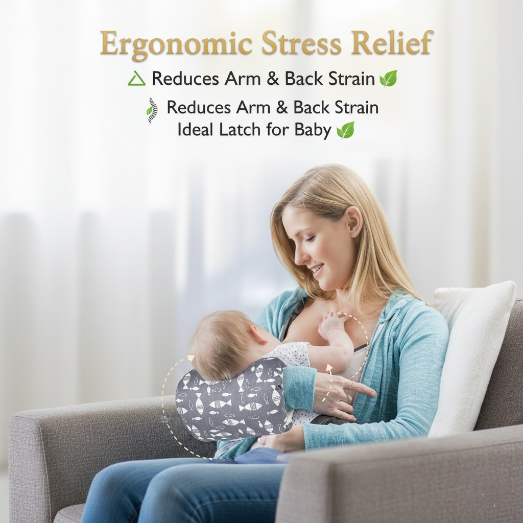 Baby nursing arm pillow, made of soft cotton